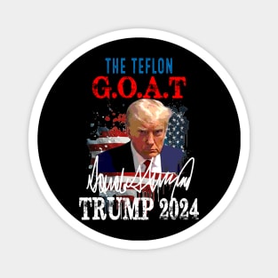 Vintage Donald Trump The Teflon Goat Trump 2024 American flag Magnet